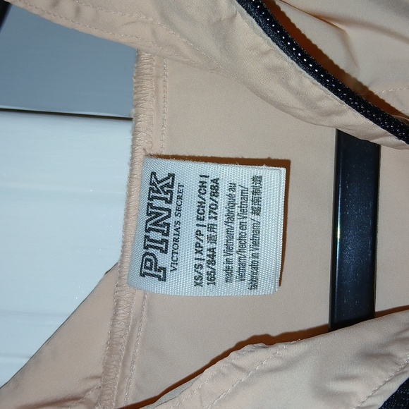 PINK Quarter Zip Anorak Windbreaker Lightwieght Hoodie Jacket Size XS / Small - Picture 2 of 4